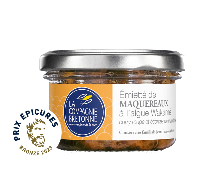 Emietté de Maquereaux Wakamé, curry rouge et mandarine